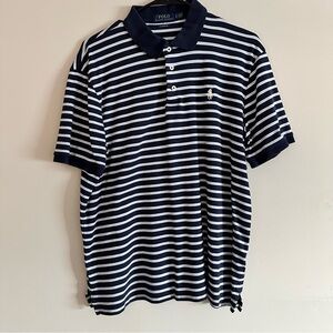 Polo by Ralph Lauren Men's Navy Striped Shirt Size L